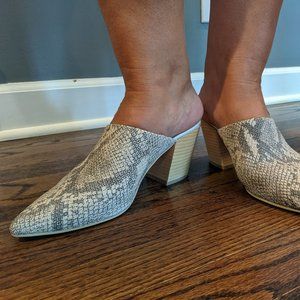Dolce Vita S8 Snake Print Heeled Mule